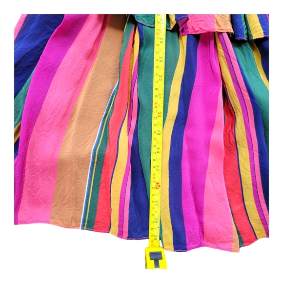 Farm Rio Strapless Striped Dress Viscose Size XS - Picture 6 of 9